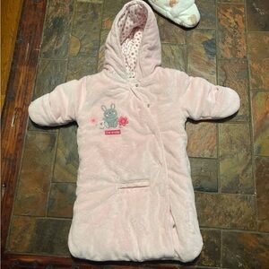 Carter's Pink Bunny Sleep Sack snow suit one piece